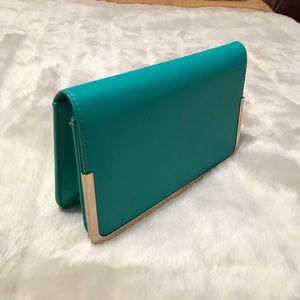 Teal & Gold Crossbody/Clutch